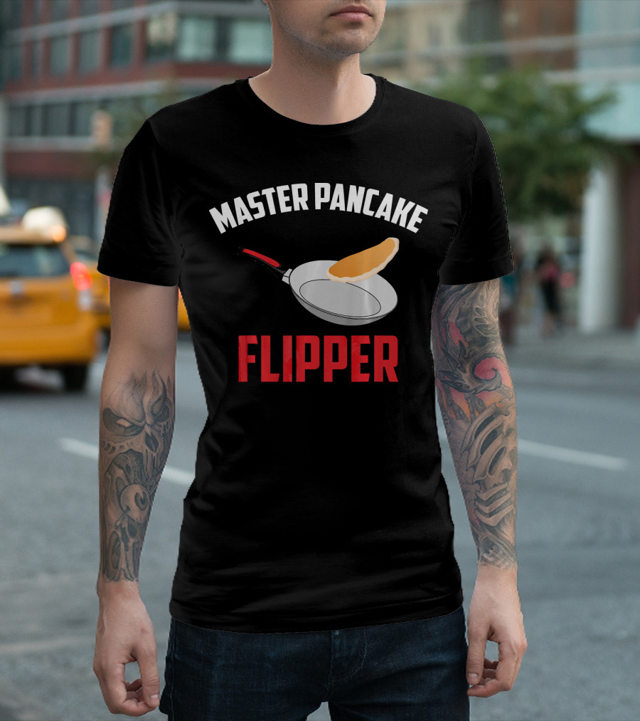 Master Pancake Flipper Funny Pan Cooking T-Shirt