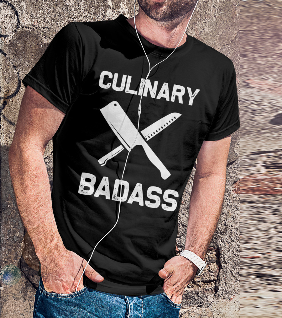 Culinary Badass Chef With Crossed Knives T-Shirt