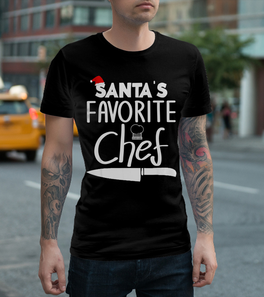 Santa's Favorite Chef Christmas Cooking T-Shirt