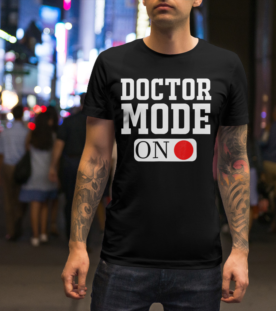 Doctor Mode On Red Circle Symbol For Medical Professionals T-Shirt