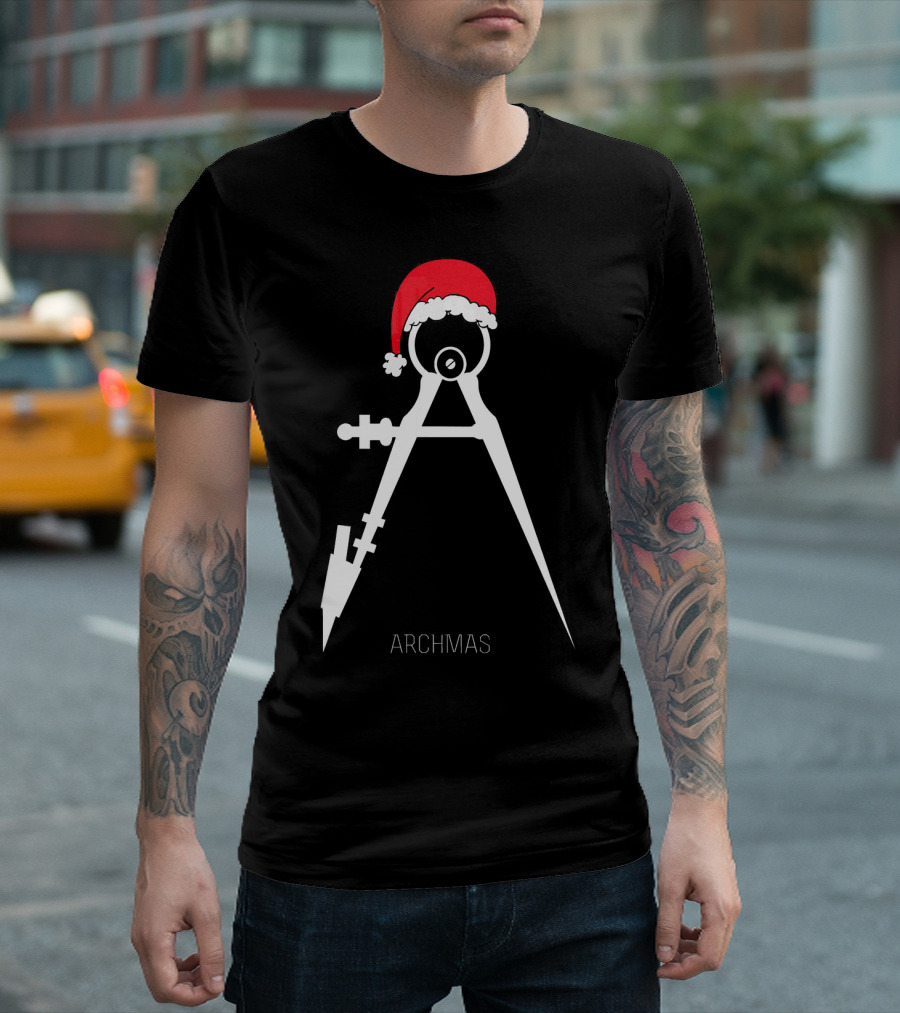 Archmas Christmas Architects Architecture Santa Hat T-Shirt