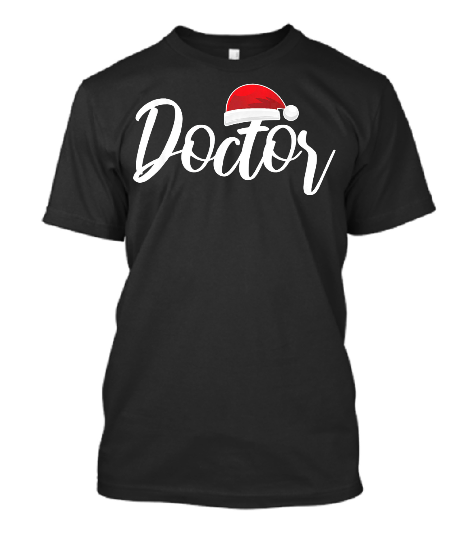 Doctor With Santa Claus Hat Merry Christmas T-Shirt