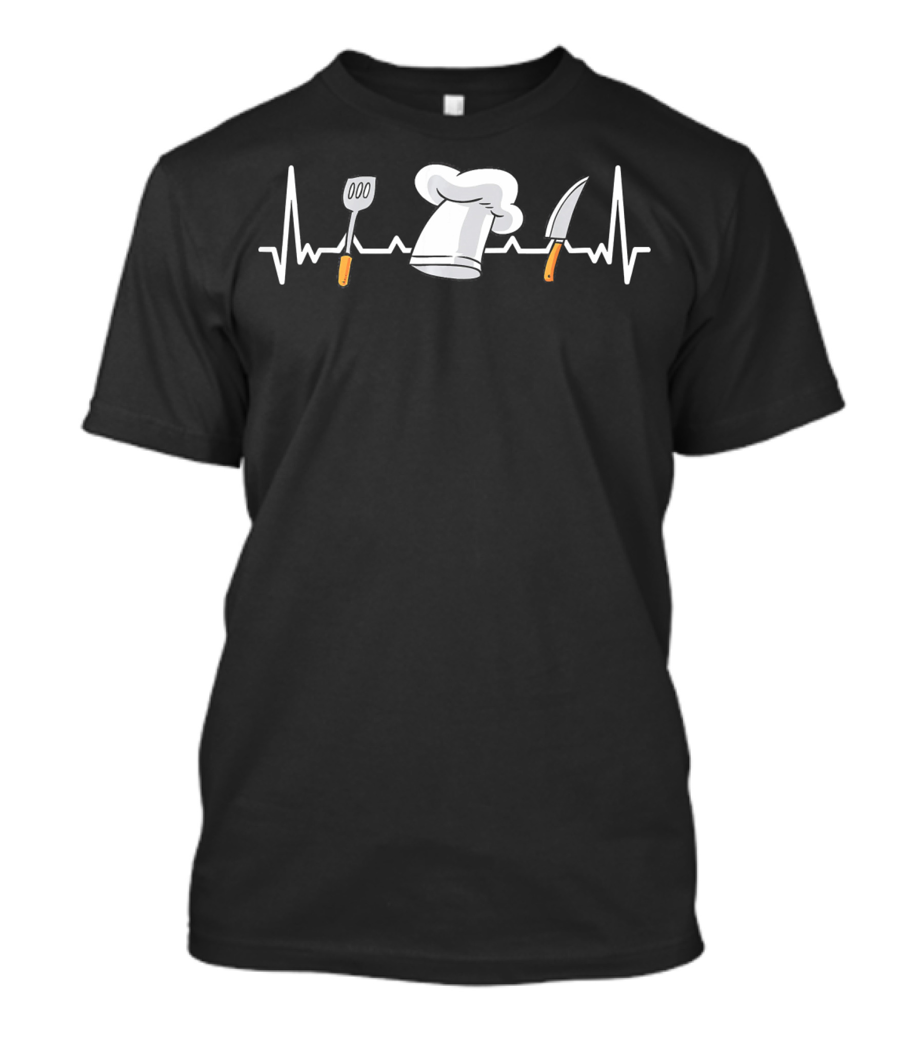 Funny Chef Heartbeat Cooking Tools With Hat T-Shirt