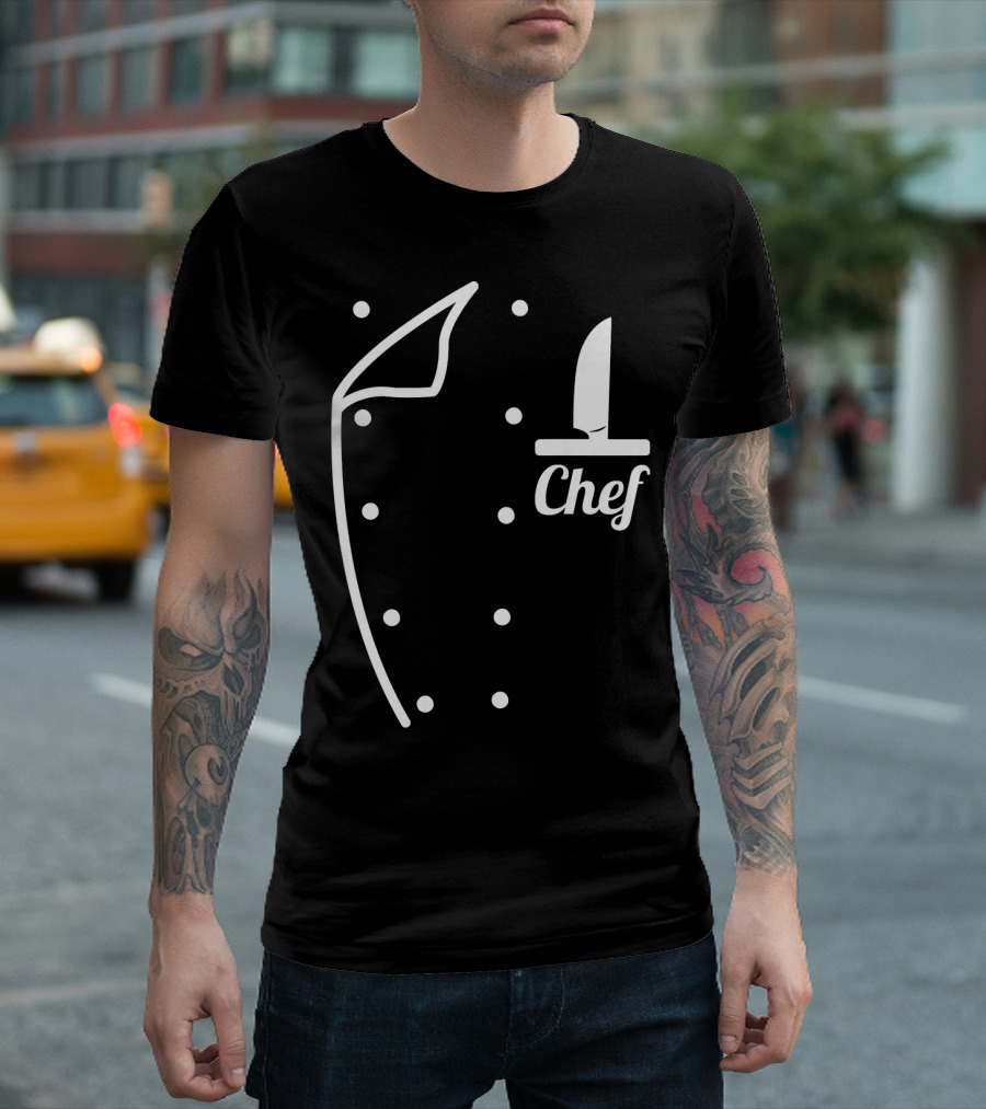 Funny Chef Uniform Faux Knife Chef T-Shirt