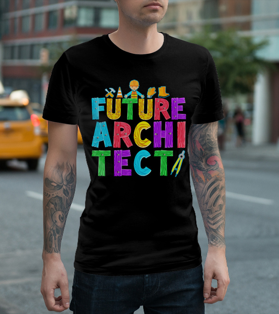 FUTURE ARCHITECT Tools Helmet and Boots T-Shirt