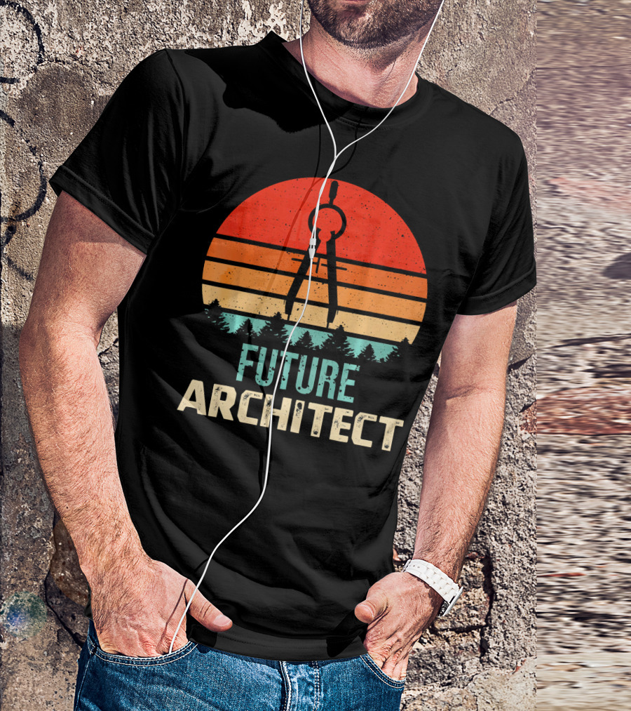 Future Architect Vintage Compass Sunset T-Shirt