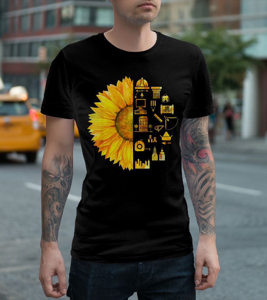 Sunflower Architect Icons Fusion T-Shirt
