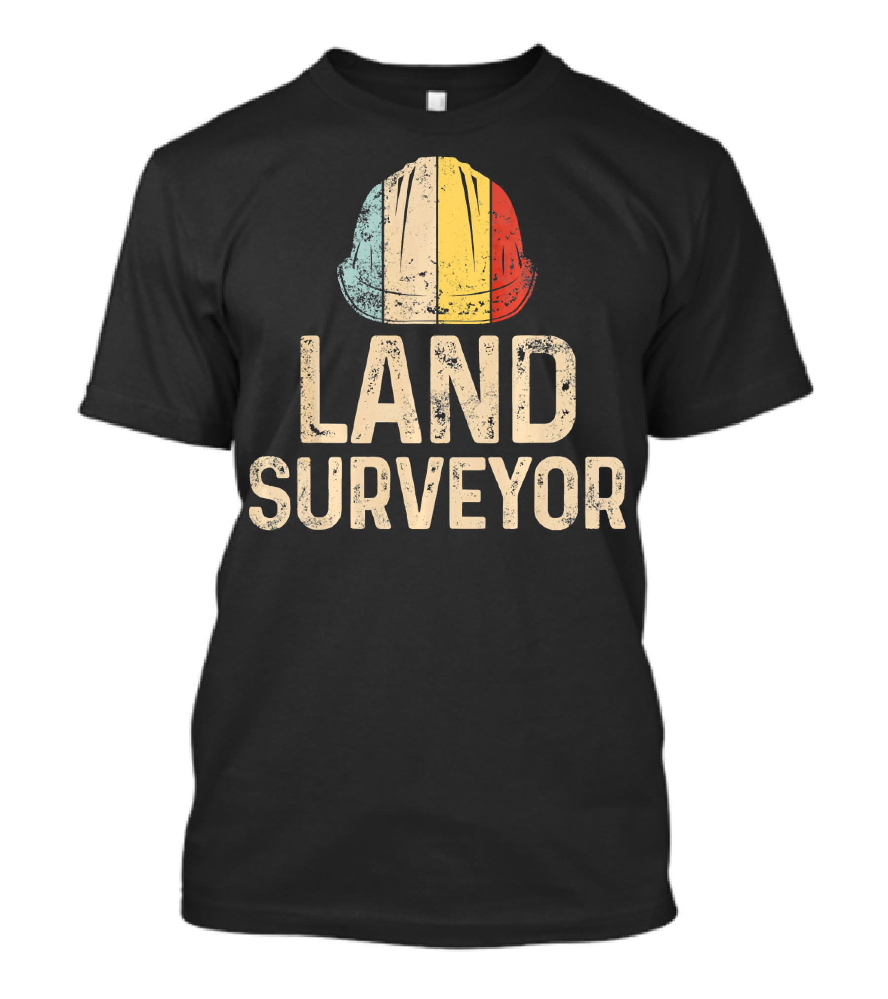 Land Surveyor Retro Hard Hat T-Shirt