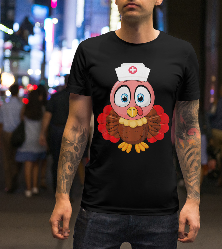 Funny Thanksgiving Turkey Nurse Doctor T-Shirt