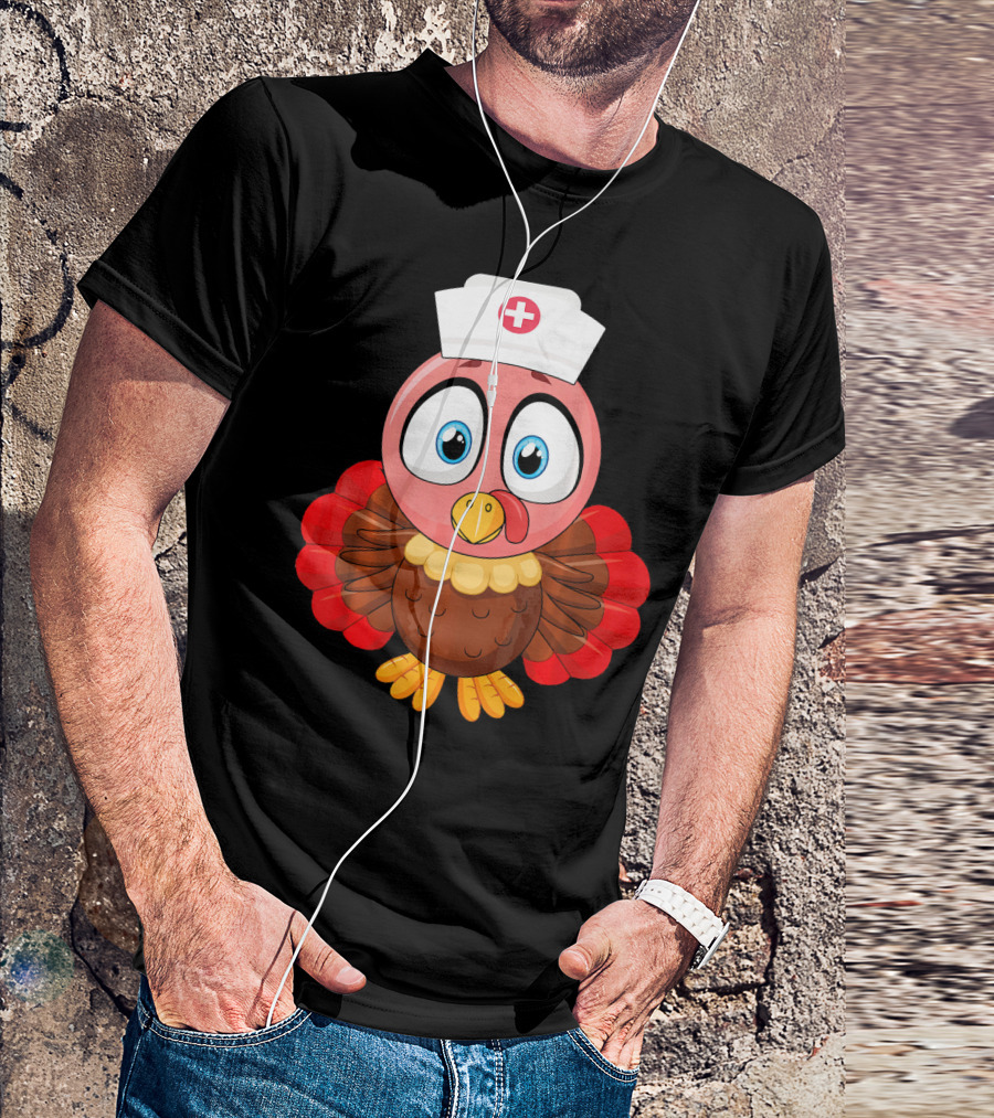 Funny Thanksgiving Turkey Nurse Doctor T-Shirt