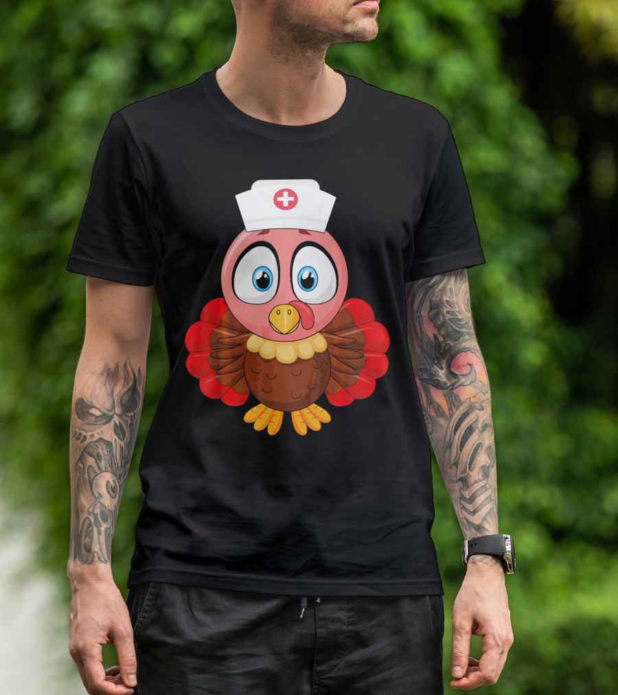 Funny Thanksgiving Turkey Nurse Doctor T-Shirt