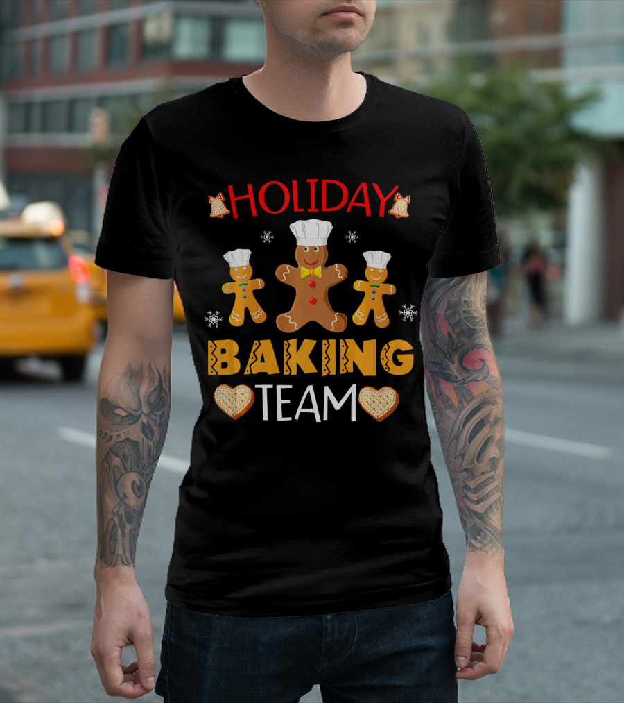 Holiday Baking Team Funny Chef Ging Gingerbread Cookies T-Shirt