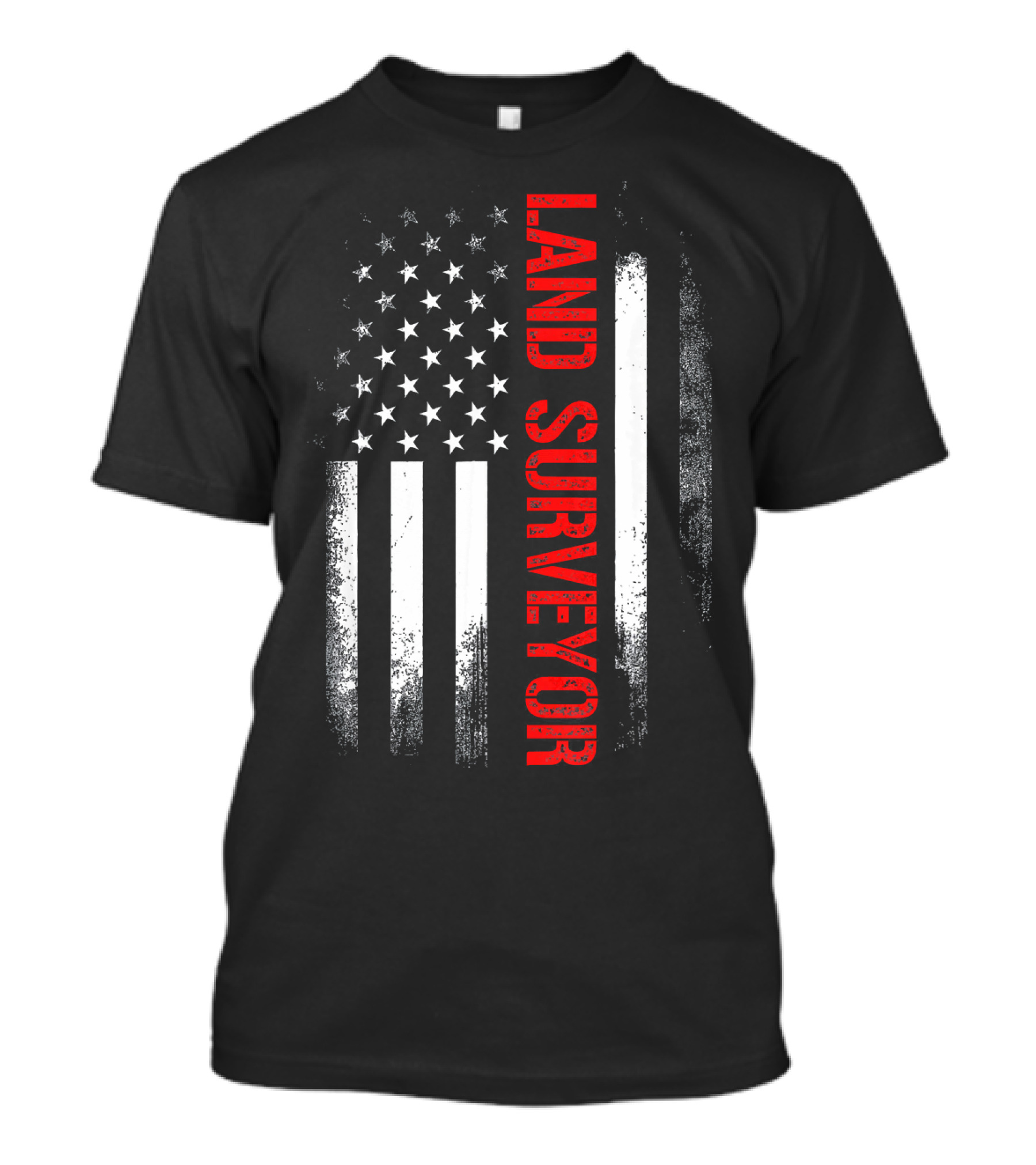 Land Surveyor American Flag Patriotic T-Shirt
