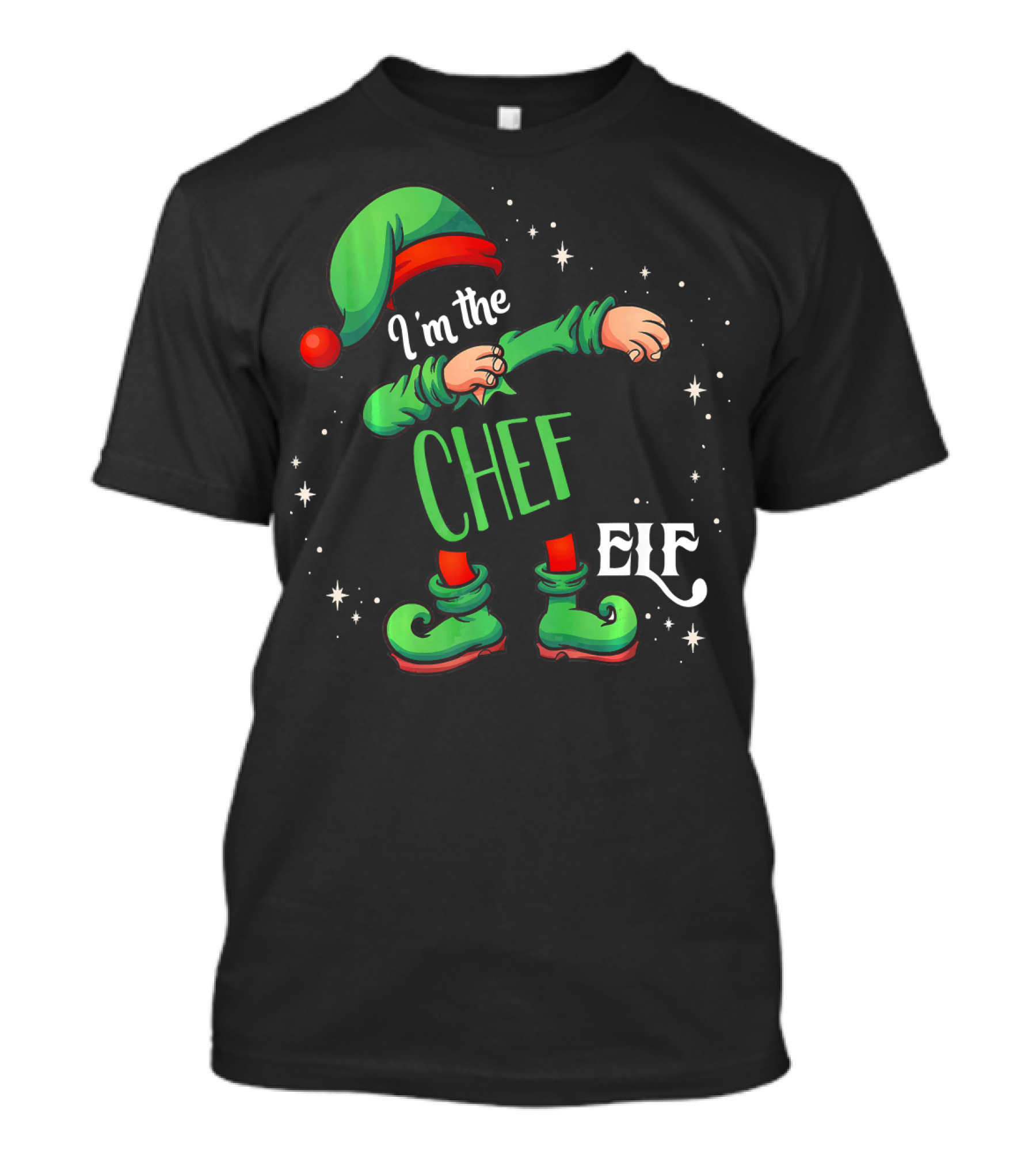 I'm The Chef Elf Christmas Dabbing Dance Outfit Decor T-Shirt