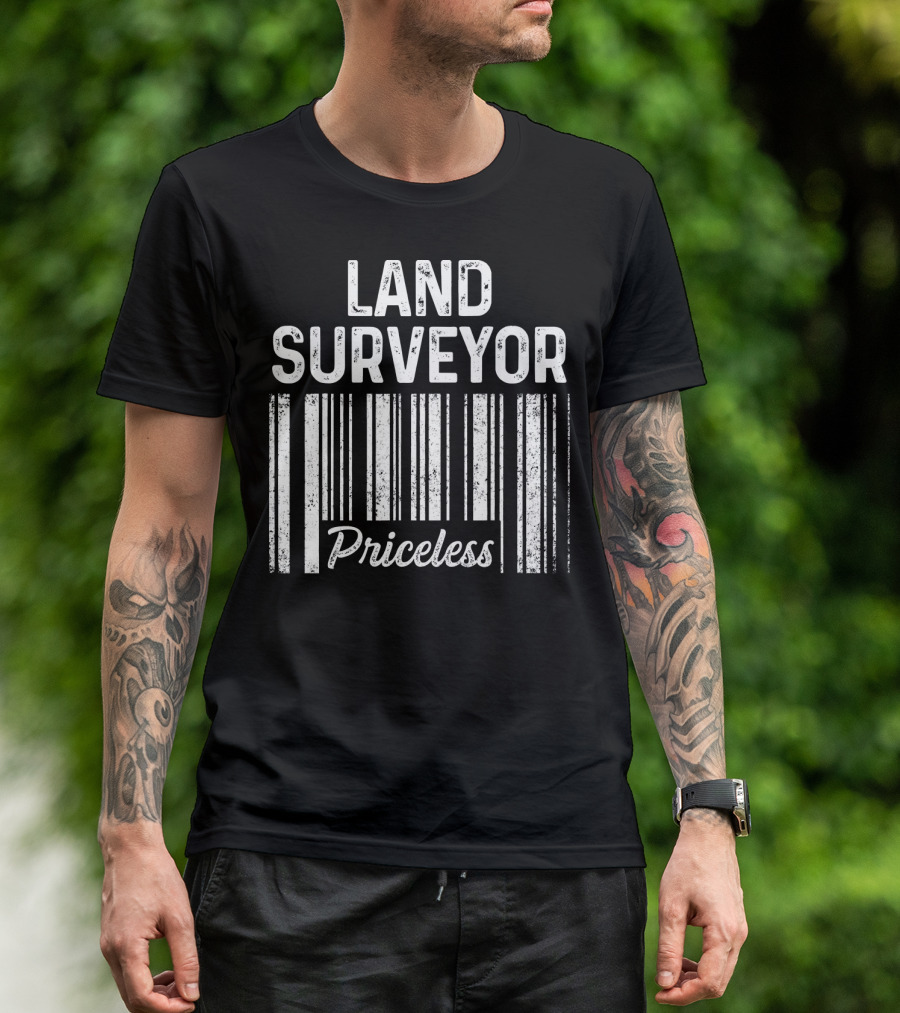 Land Surveyor Priceless Barcode T-Shirt