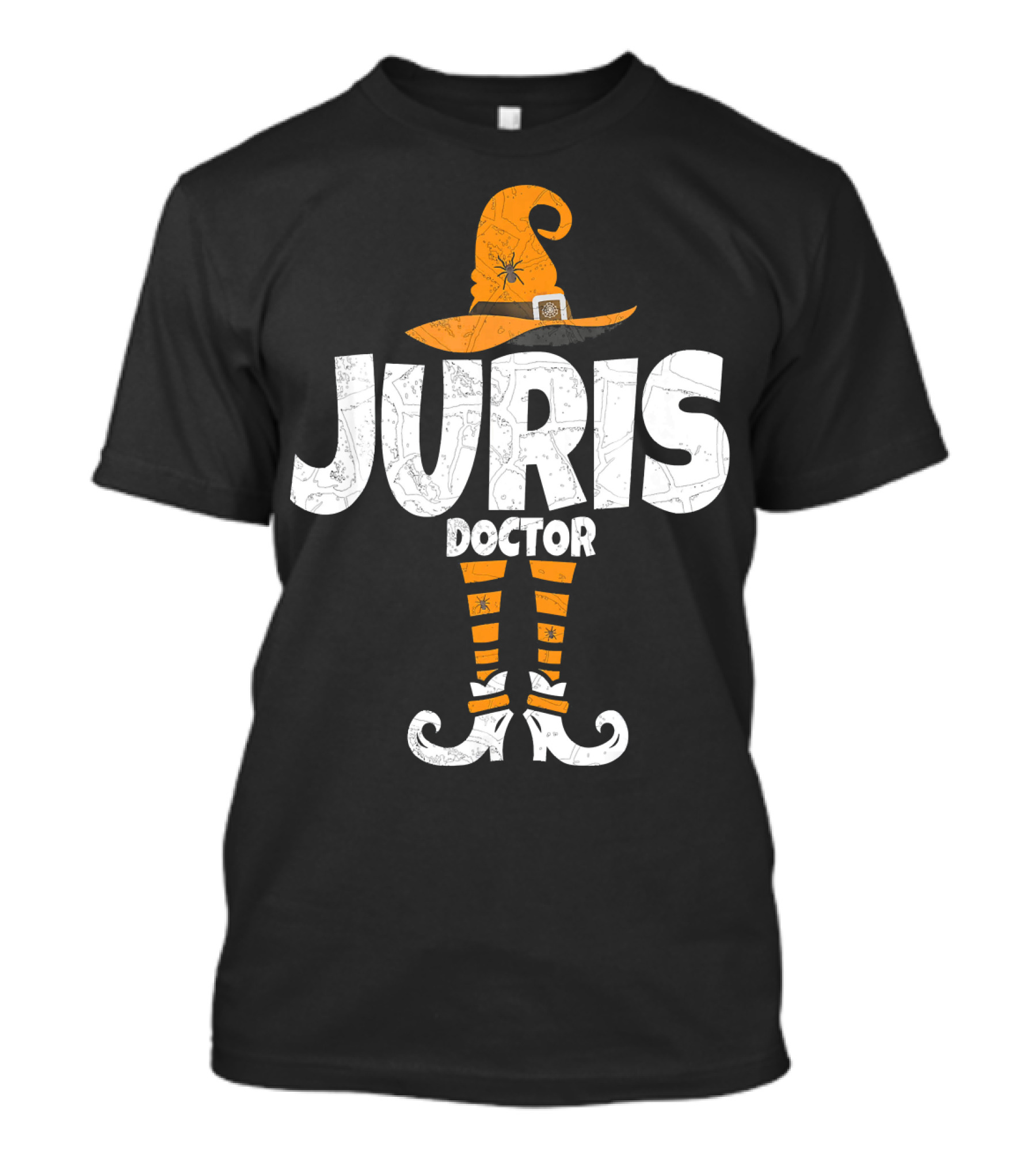 Juris Doctor Witch Hat And Striped Socks Halloween Law School Lawyer T-Shirt