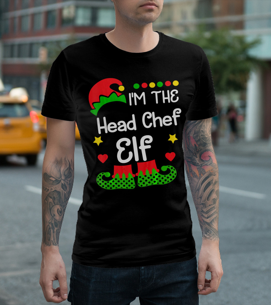 I'm The Head Chef Elf Christmas Fam Holiday Fun T-Shirt