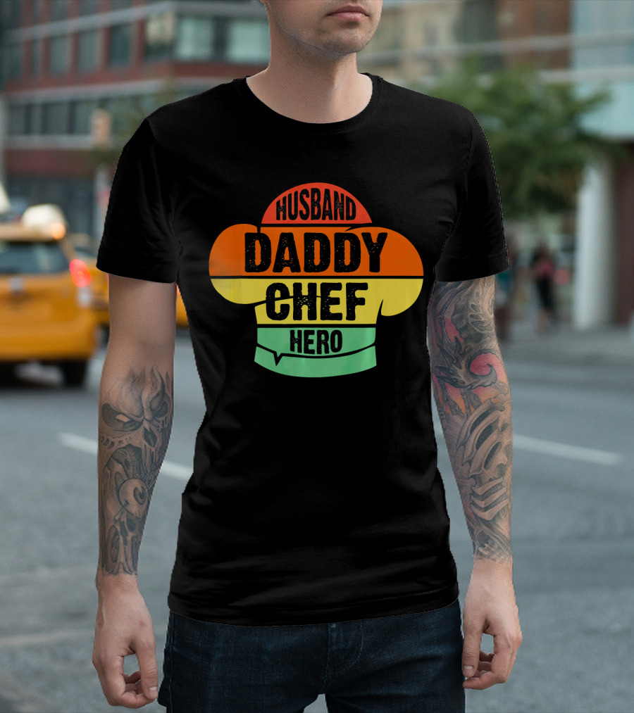 Husband Daddy Chef Hero Cooking T-Shirt
