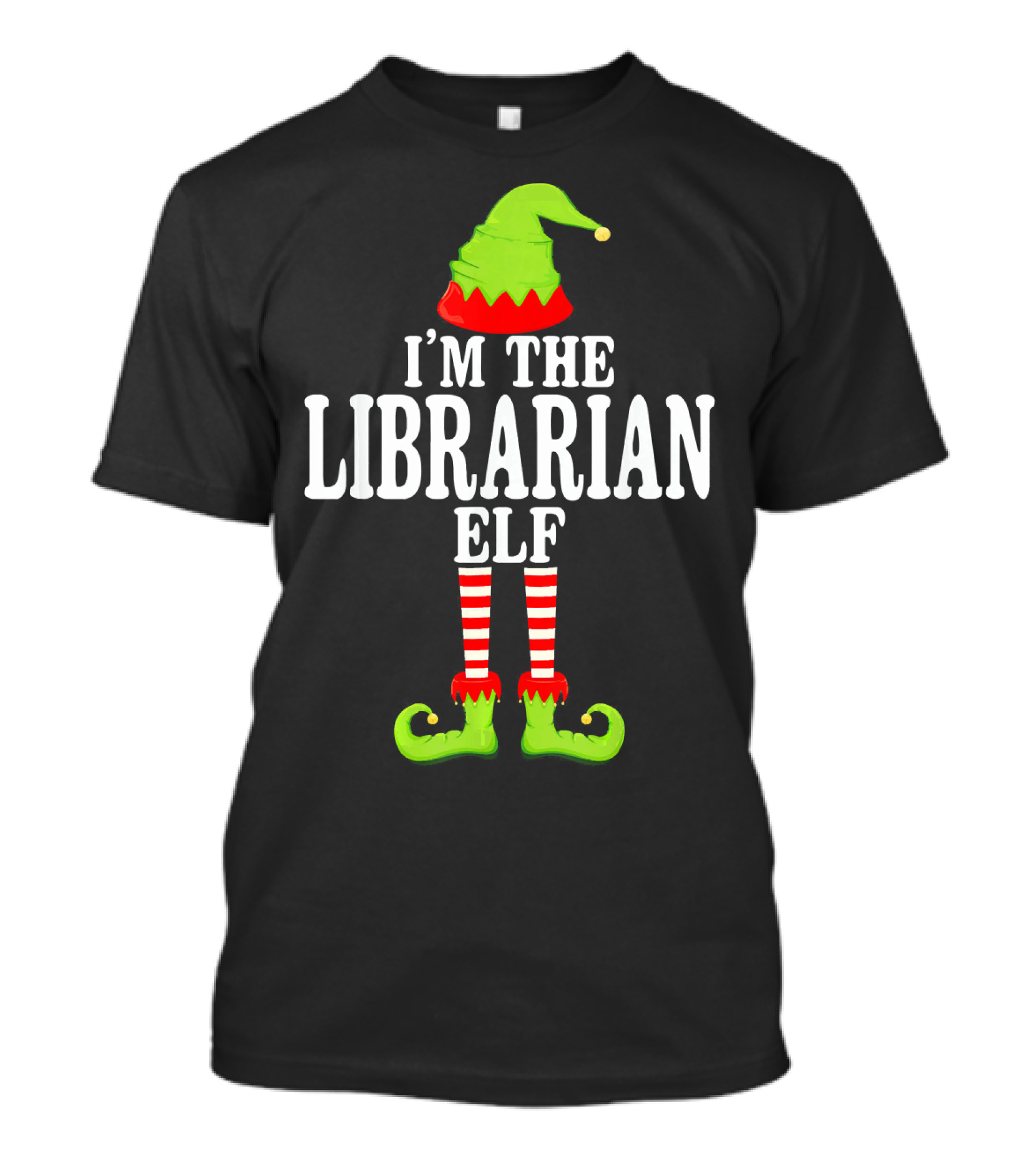 I'M THE LIBRARIAN ELF Holiday Group Fun T-Shirt