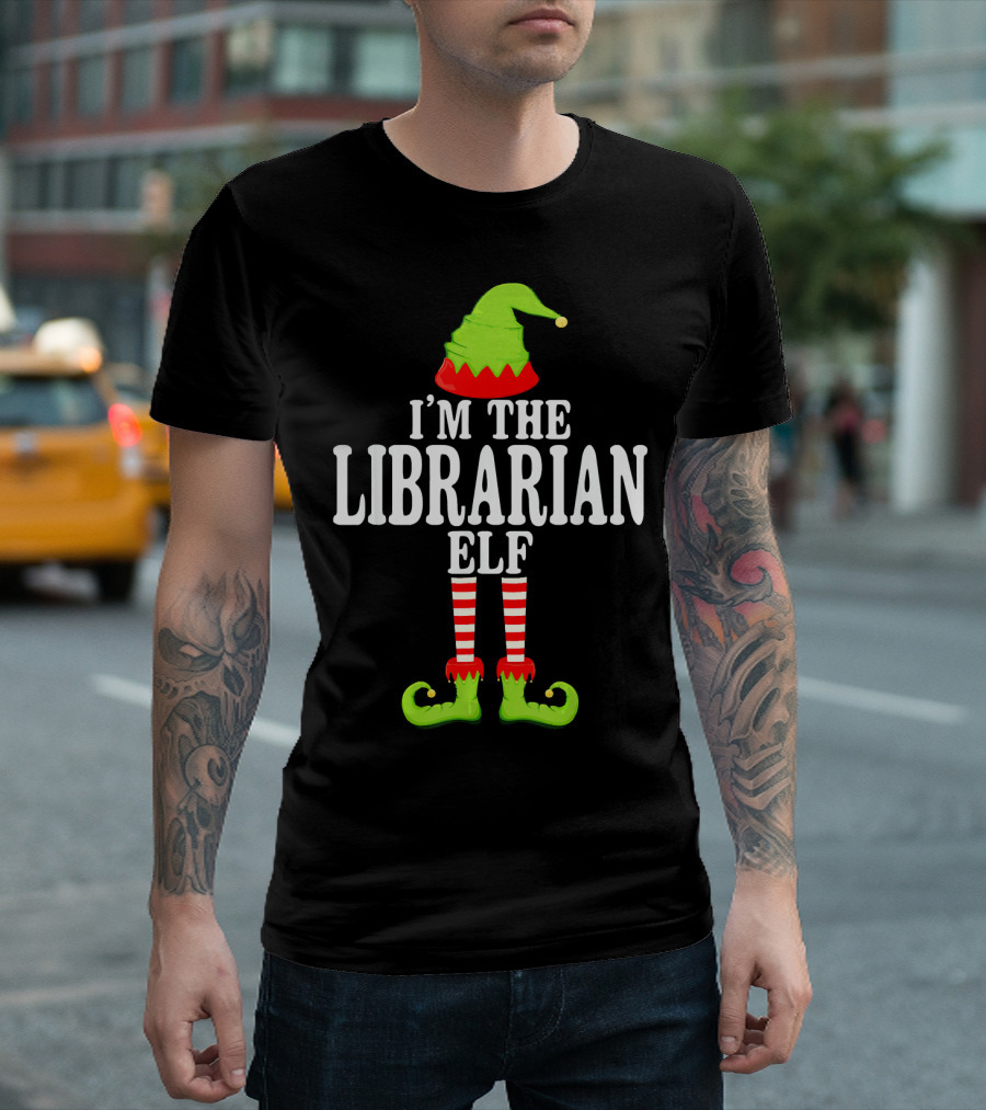 I'M THE LIBRARIAN ELF Holiday Group Fun T-Shirt