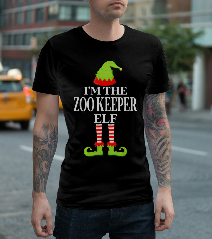 I'M THE ZOO KEEPER ELF Group Matching Fam T-Shirt