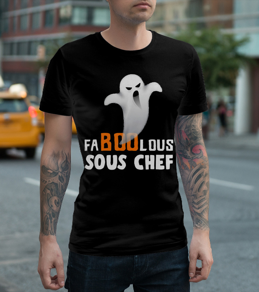 Halloween Faboolous Sous Chef Ghost T-Shirt