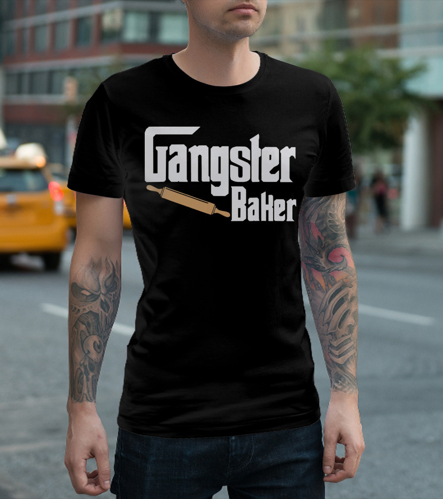 Gangster Baker Rolling Pin Culinary Past T-Shirt