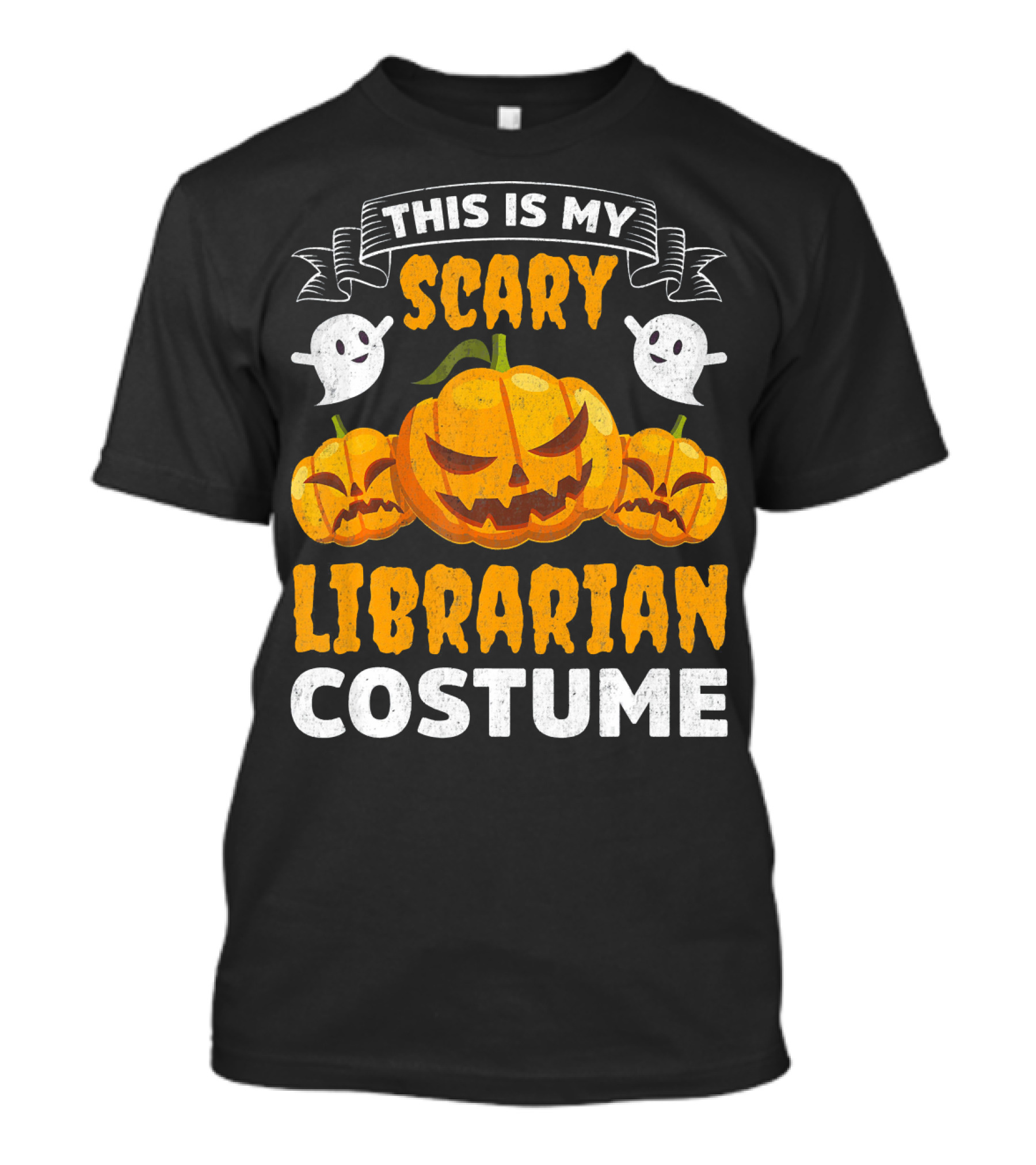 This Is My Scary Librarian Costume Halloween Ghosts Pumpkins T-Shirt