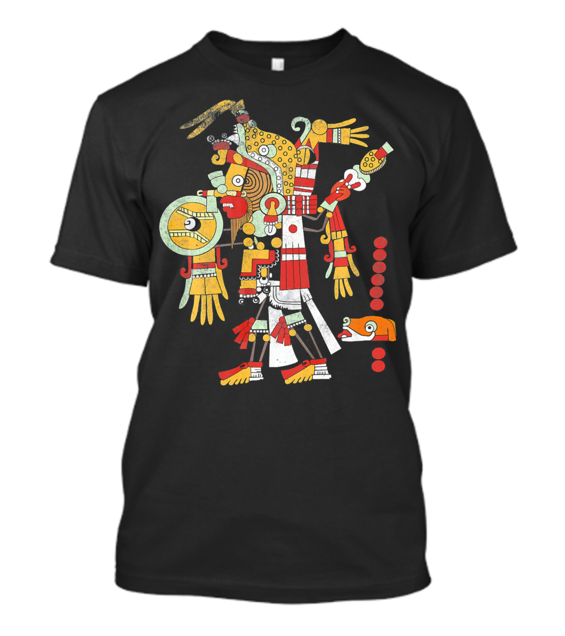 Mayan Ritual Iconography With Traditional Symbols T-Shirt