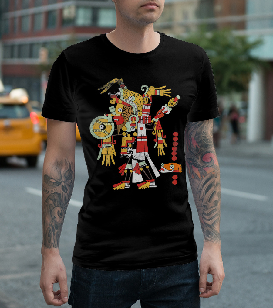 Mayan Ritual Iconography With Traditional Symbols T-Shirt
