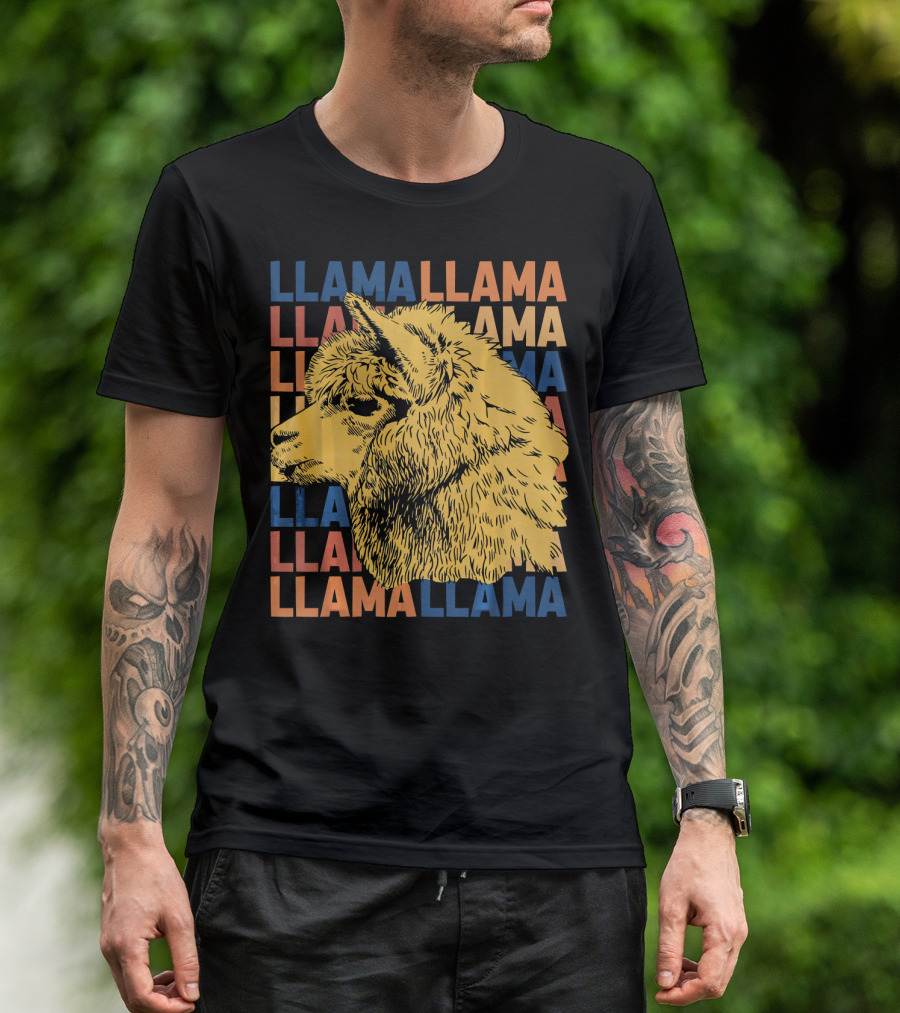 LLAMA LLAMA Pop Art Style Alpaca T-Shirt