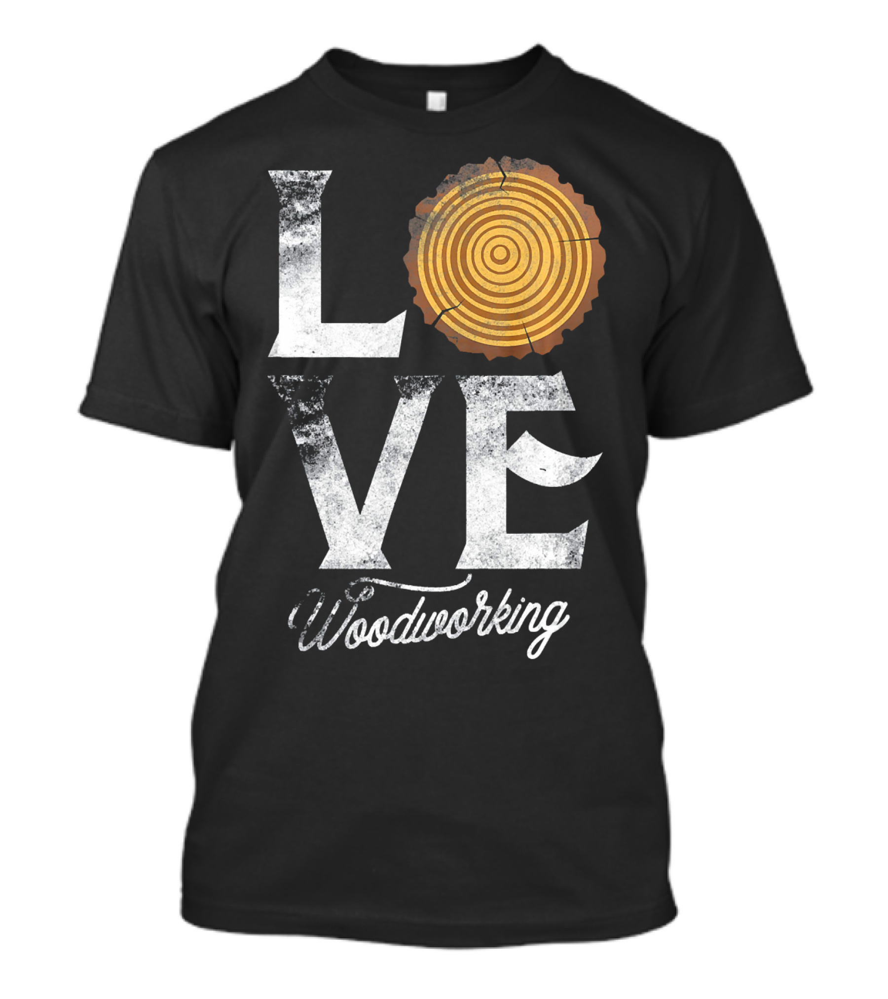 Love Woodworking Carpenter Woodworker Tree Rings T-Shirt