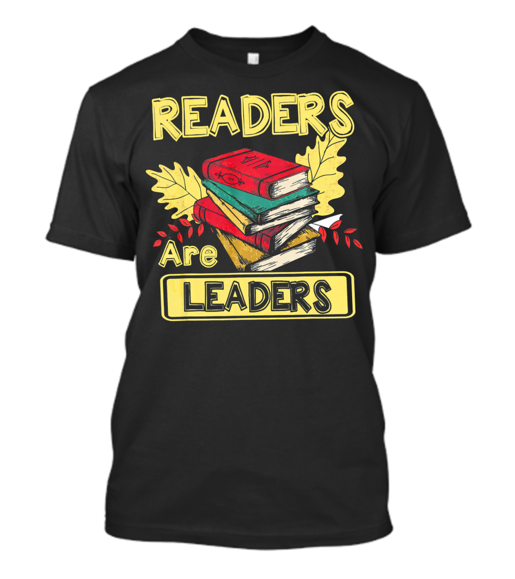 Readers Are Leaders Books Autumn Leaves T-Shirt