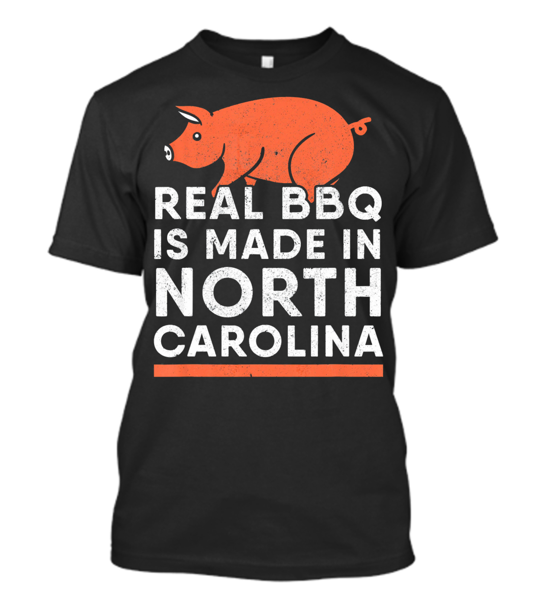 Real BBQ Is Made In North Carolina Pig T-Shirt