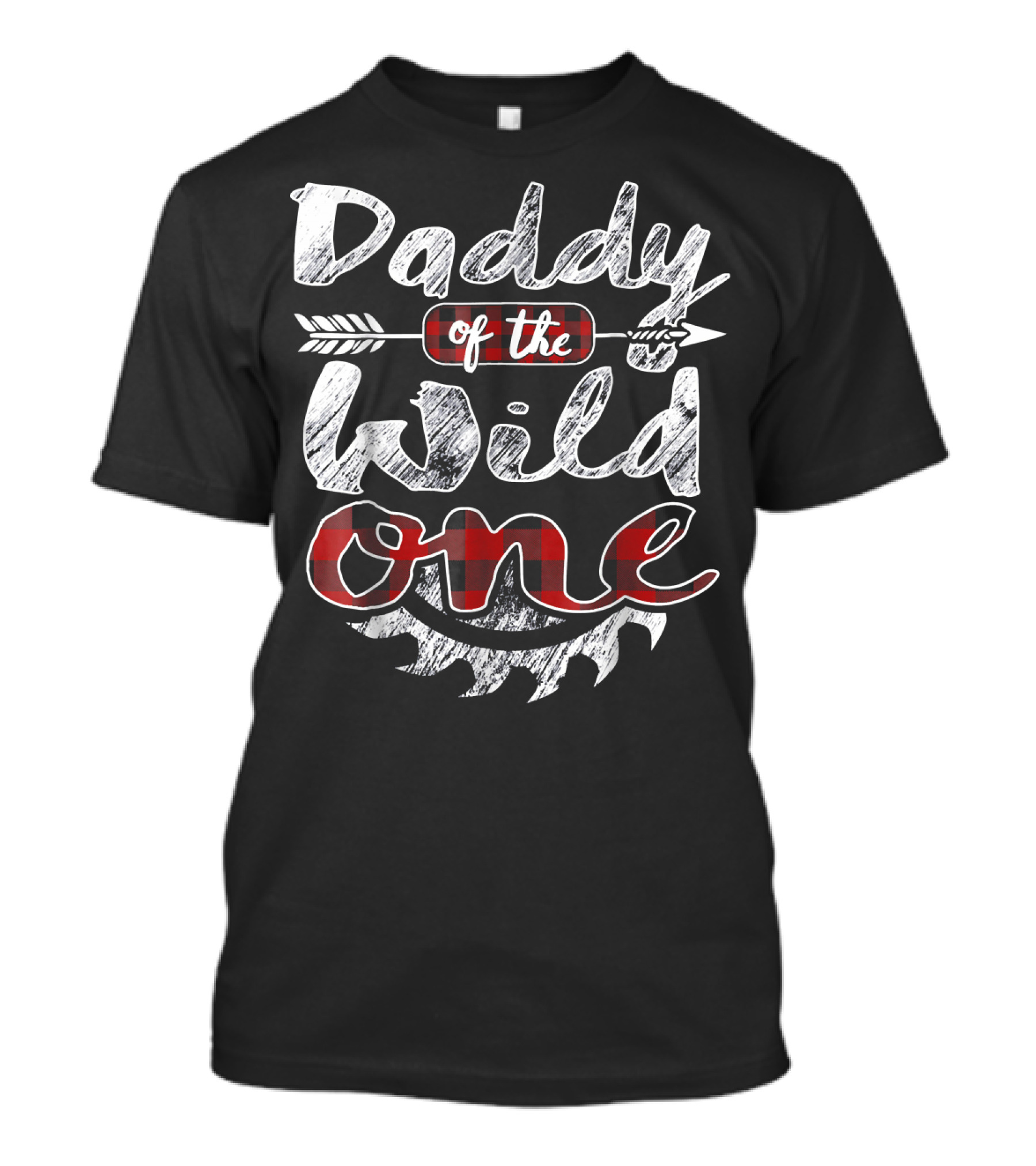 Daddy Of The Wild One Lumberjack Plaid Arrow T-Shirt