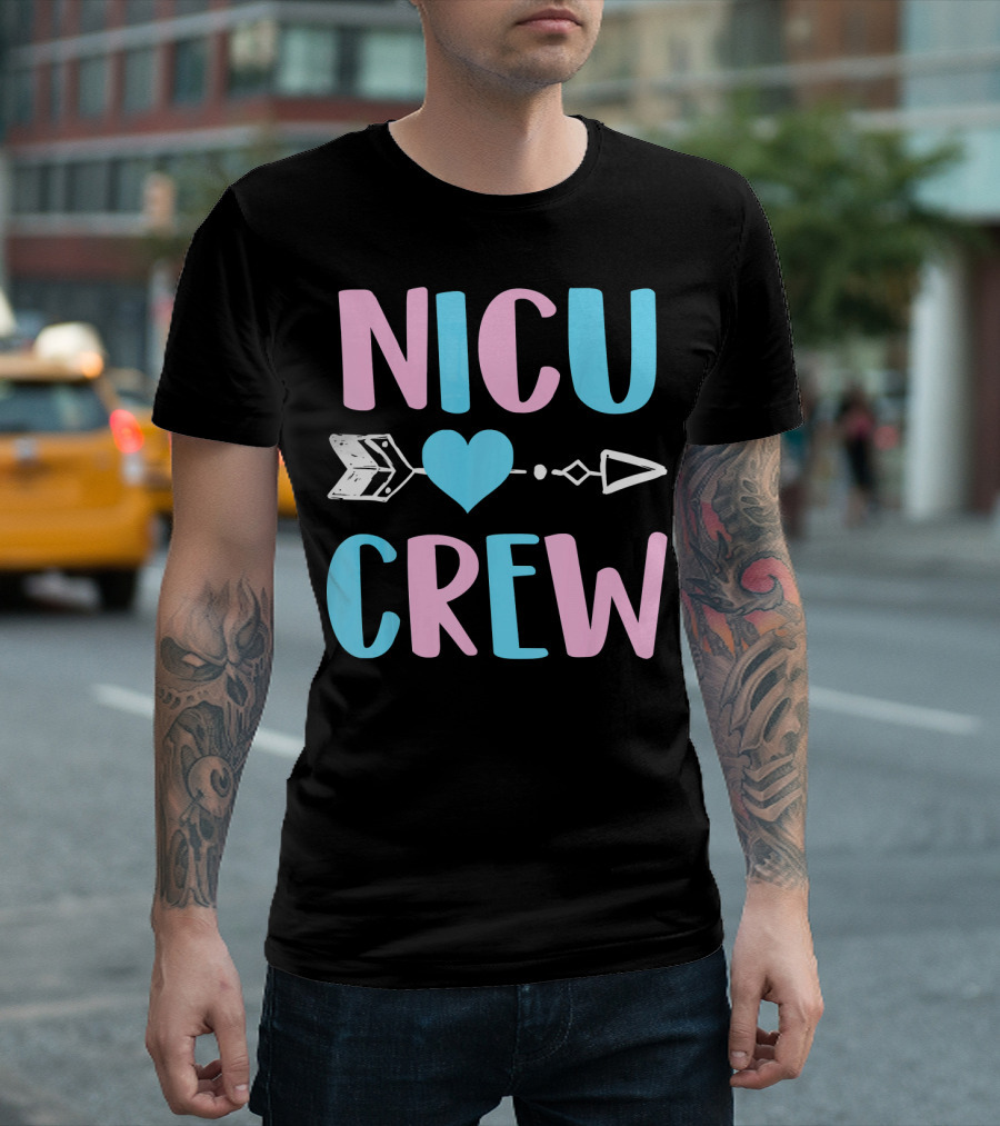 NICU Crew Cute Neonatal Intensive Care U Heart Arrow T-Shirt