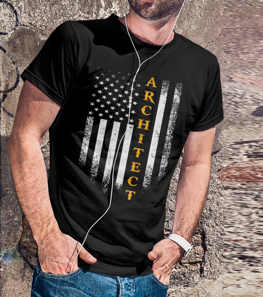 Architect Vintage USA American Flag T-Shirt