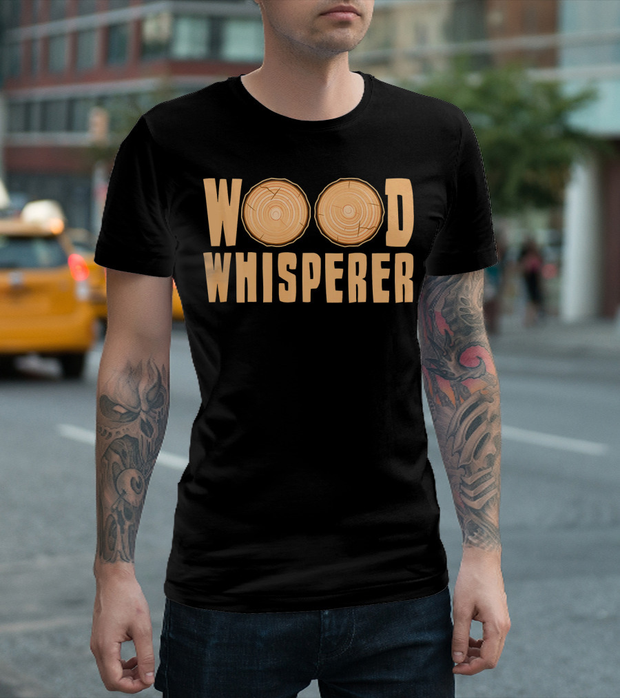 Wood Whisperer Woodworking Carpenter Tree Rings T-Shirt