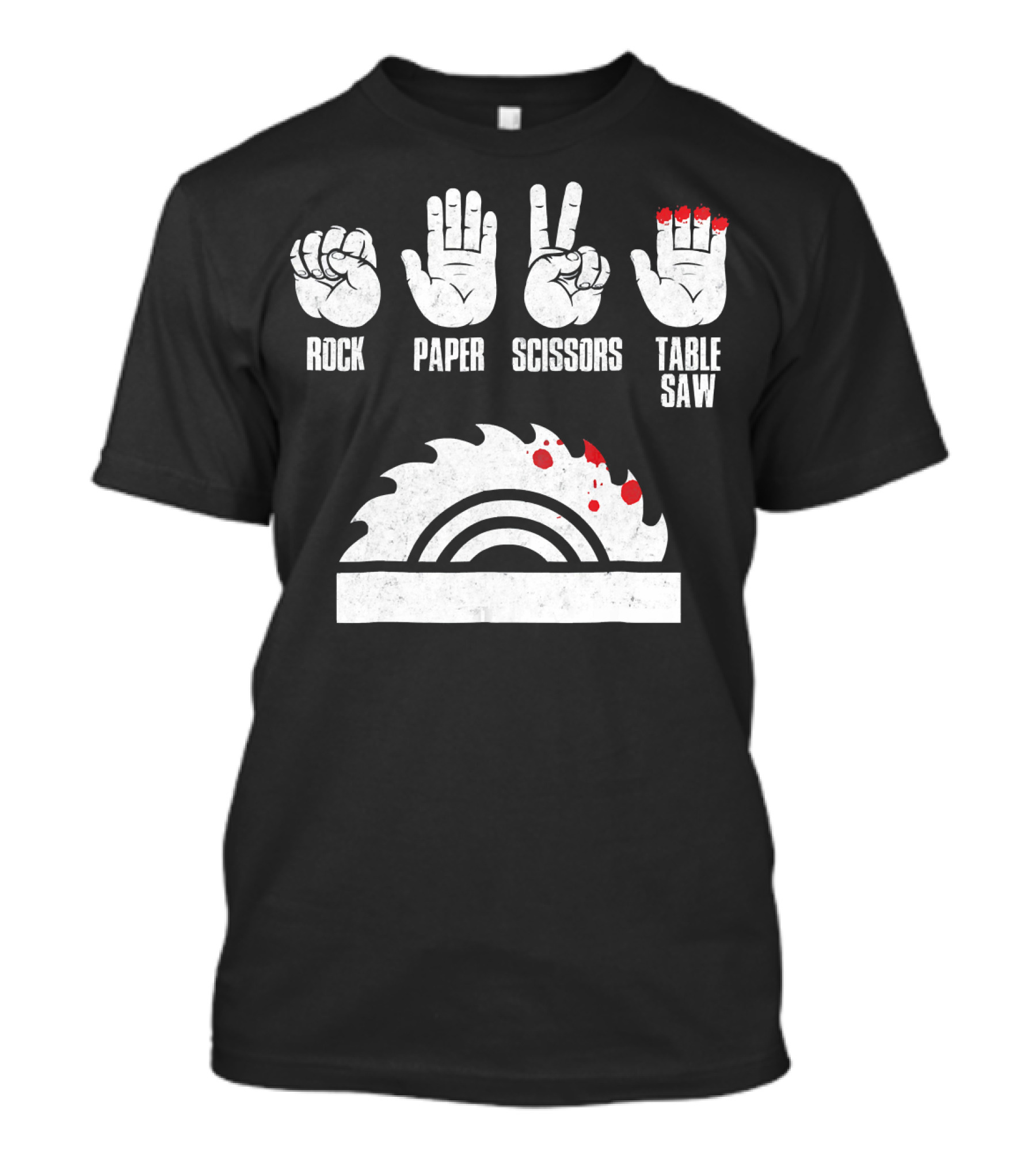 Rock Paper Scissors Table Saw Woodworker T-Shirt