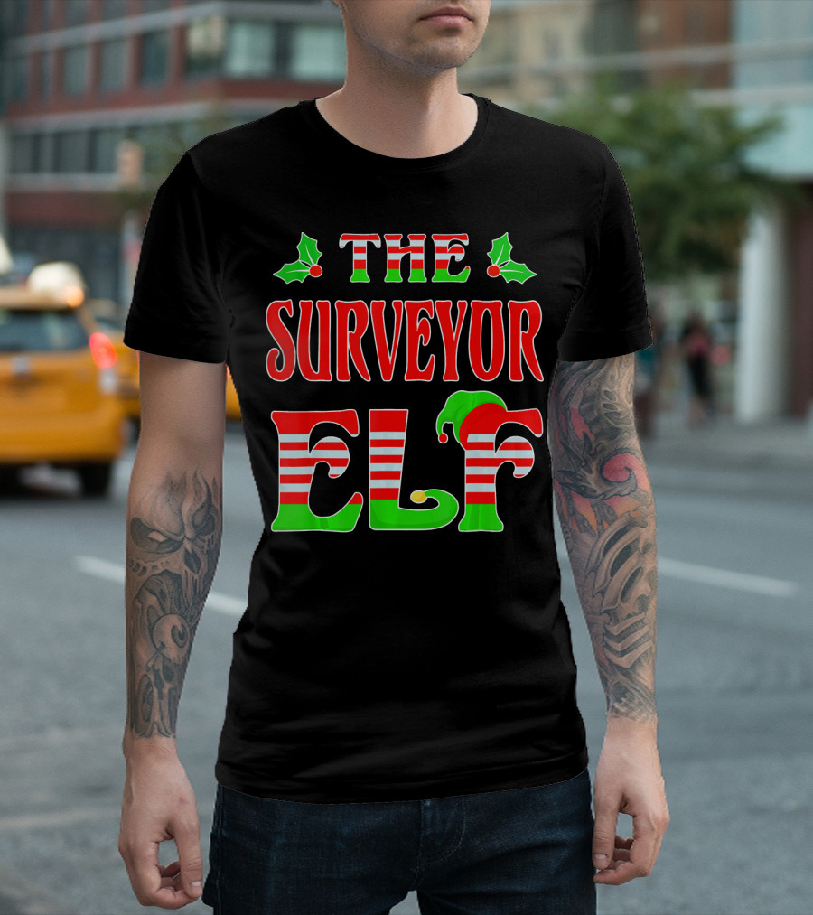 The Surveyor Elf Christmas Family Matching T-Shirt