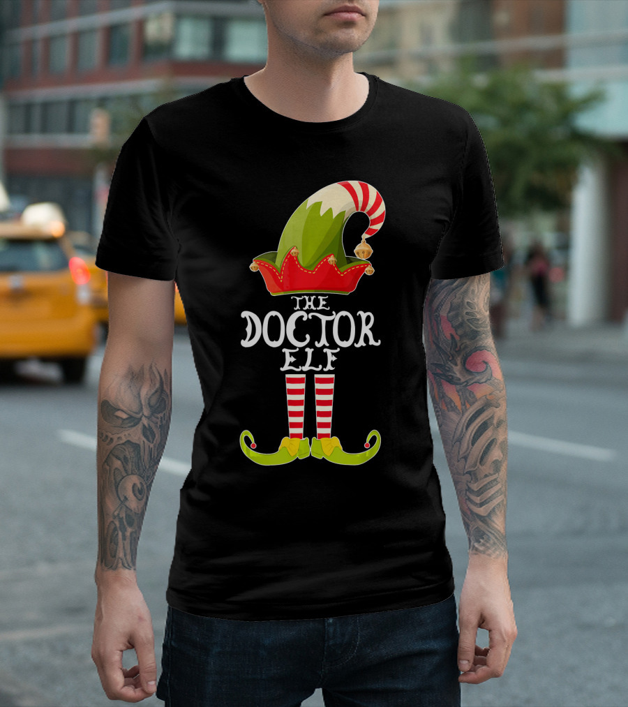 The Doctor Elf Funny Christmas Matching Pajama Top T-Shirt