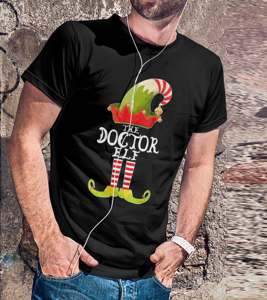 The Doctor Elf Funny Christmas Matching Pajama Top T-Shirt