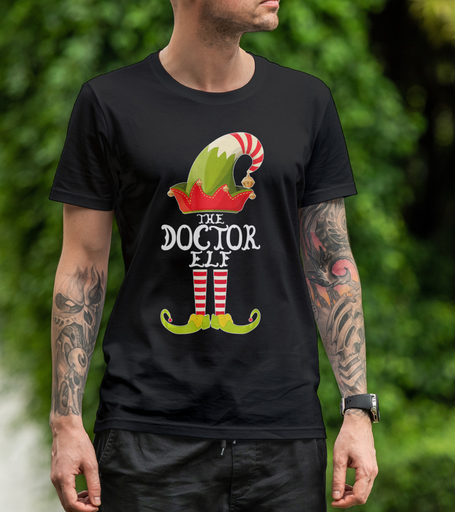 The Doctor Elf Funny Christmas Matching Pajama Top T-Shirt