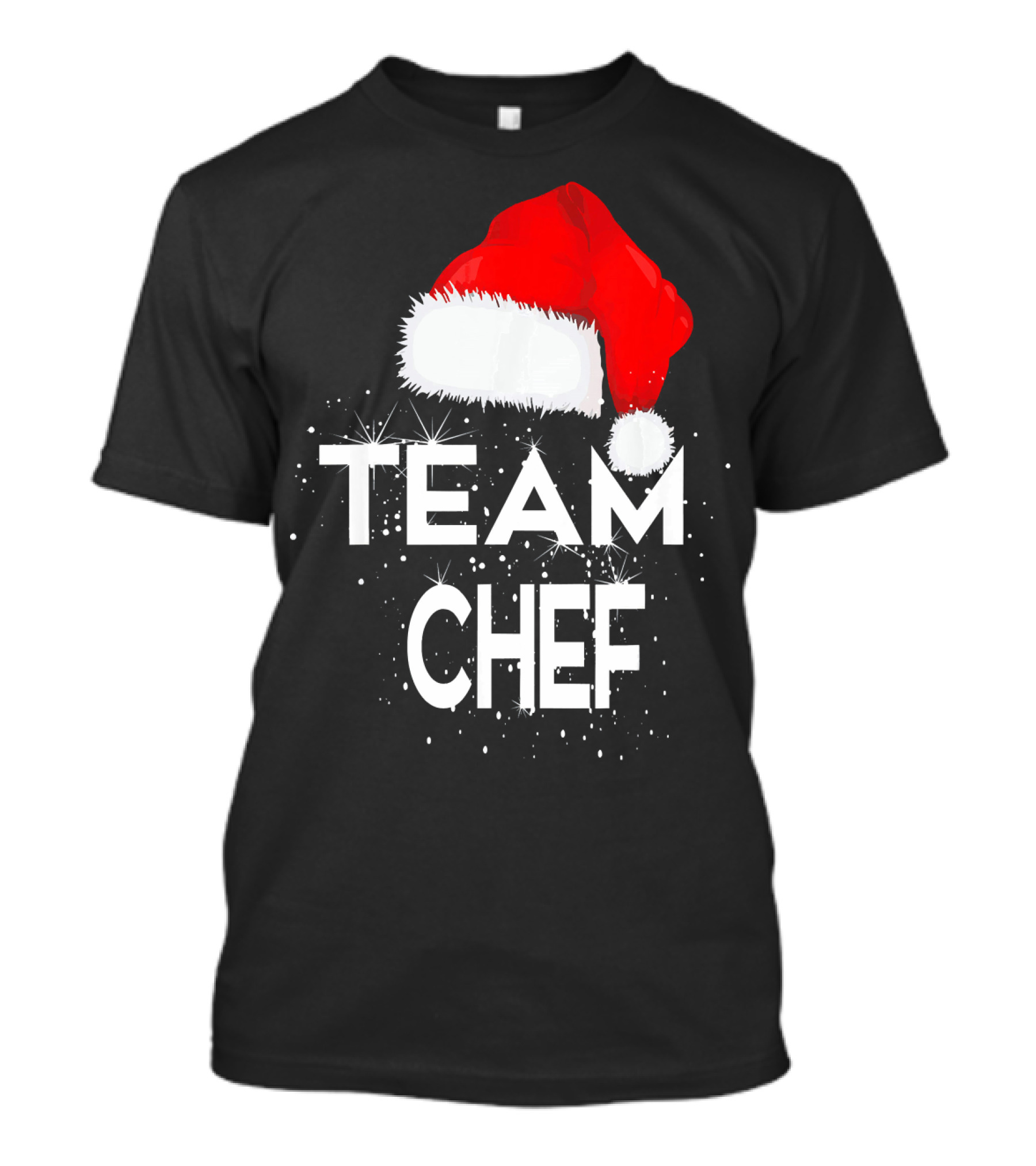 Team Chef Santa Hat Sparkles T-Shirt