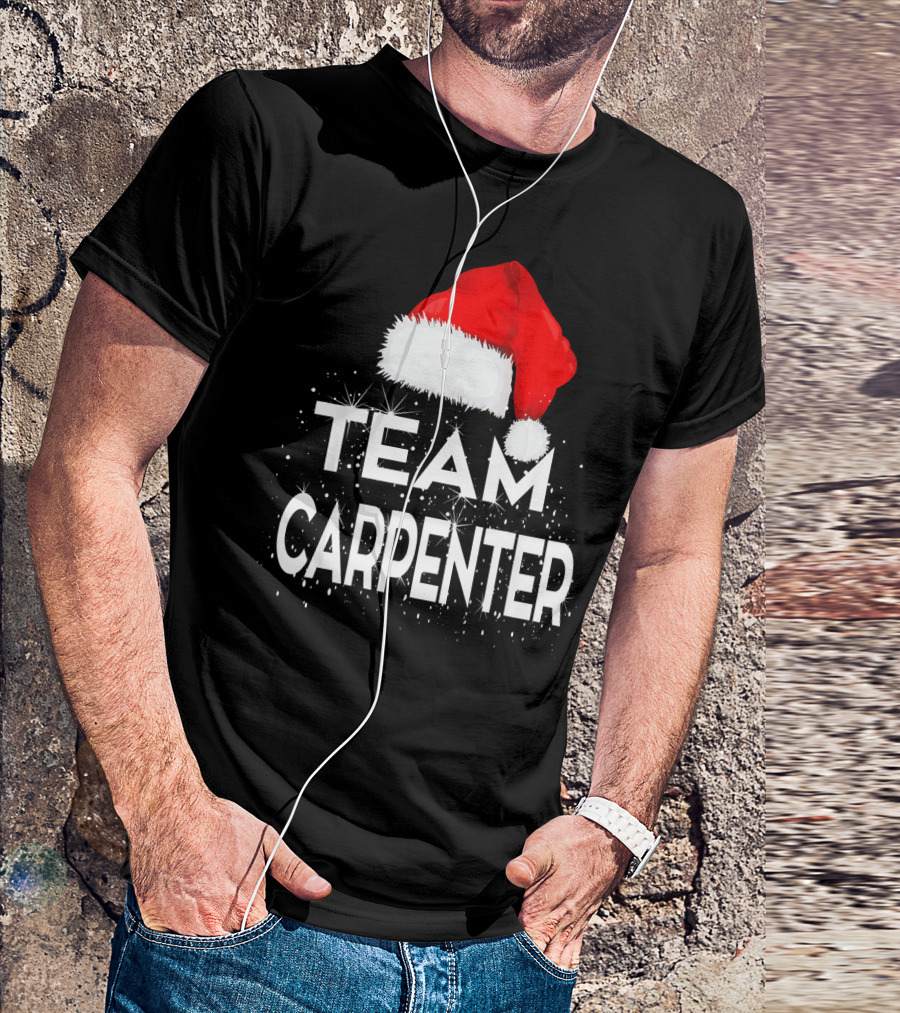 Team Carpenter Santa Hat Holiday T-Shirt