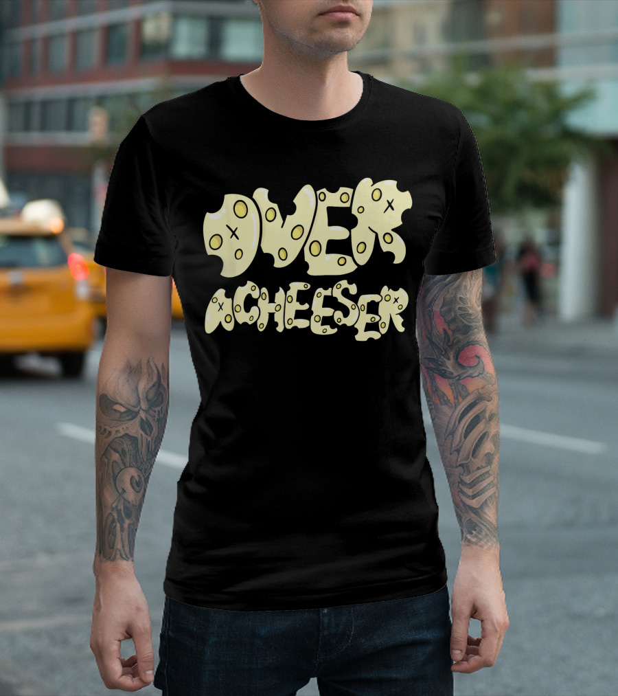 Overacheeser Swiss Cheese Foodie Chef T-Shirt
