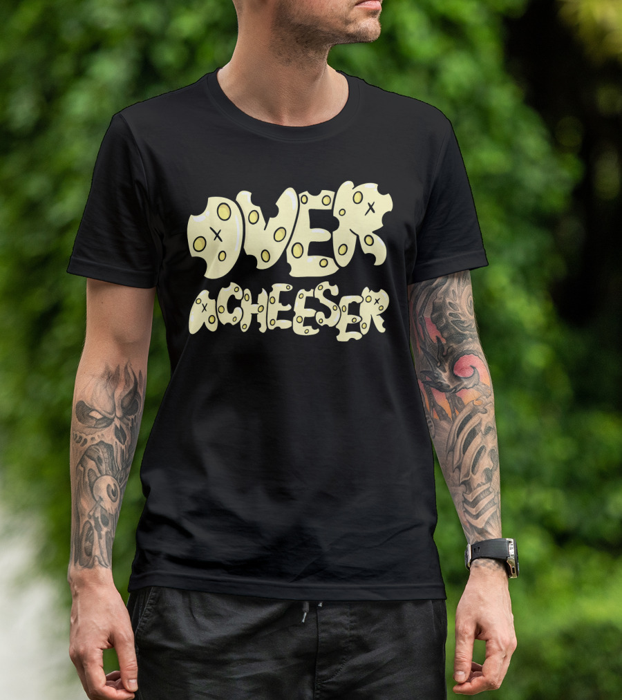 Overacheeser Swiss Cheese Foodie Chef T-Shirt