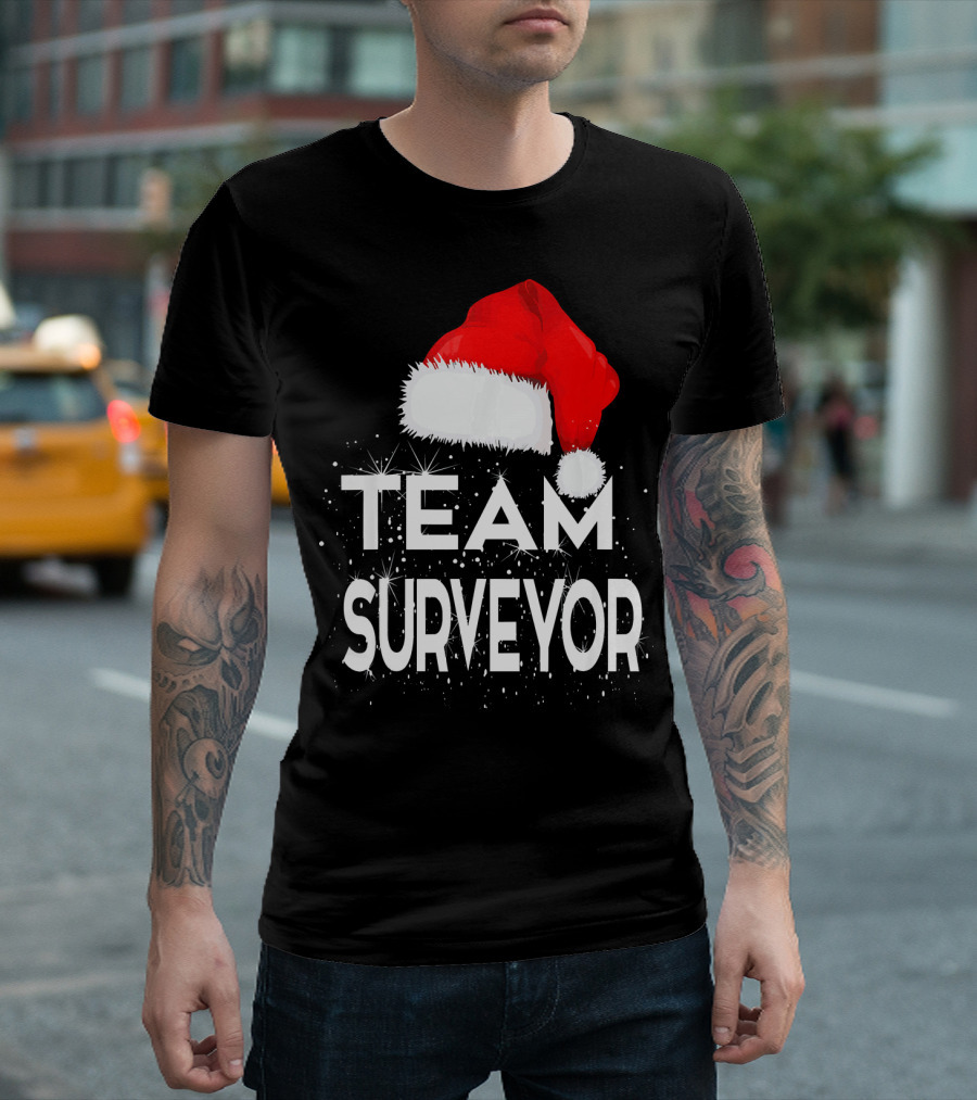 Team Surveyor Festive Santa Hat T-Shirt