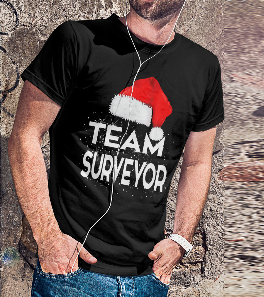 Team Surveyor Festive Santa Hat T-Shirt