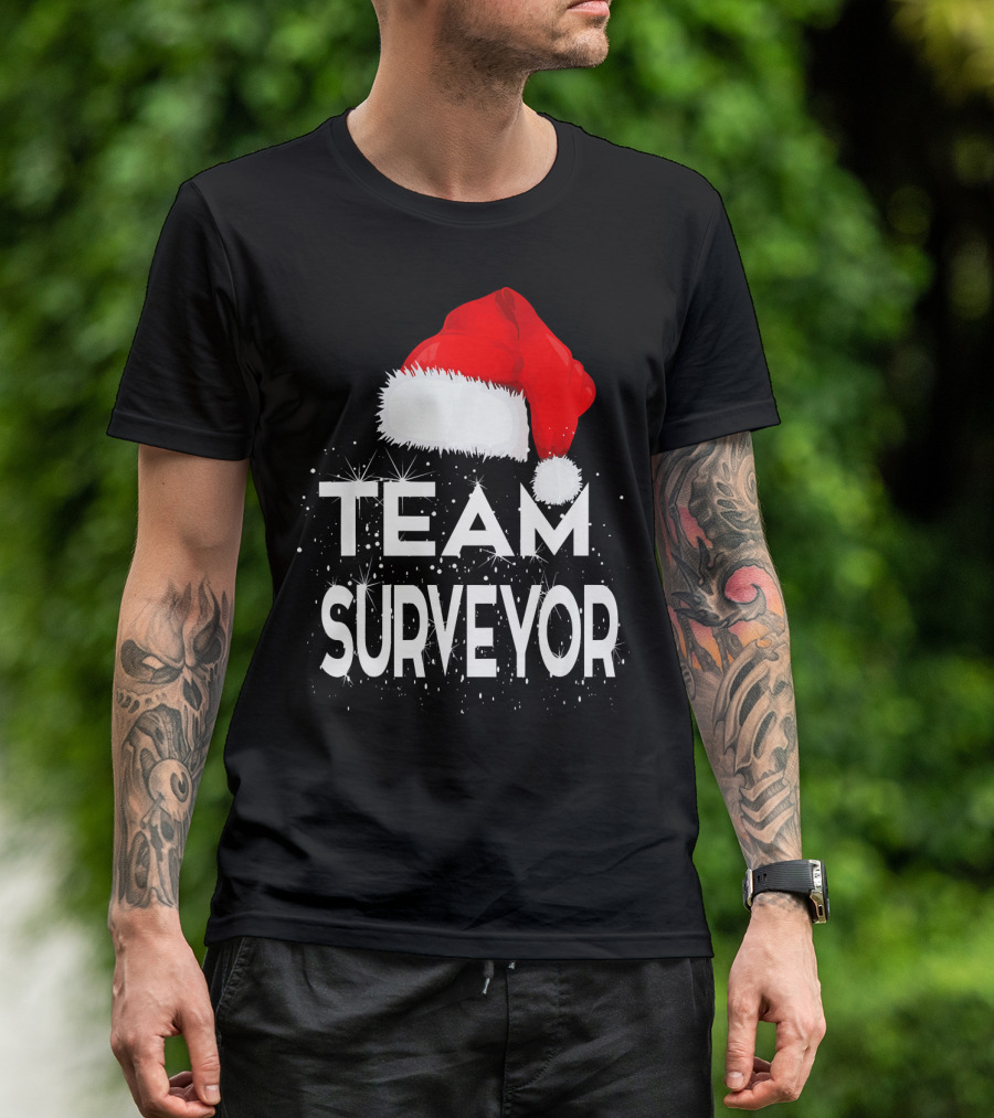 Team Surveyor Festive Santa Hat T-Shirt